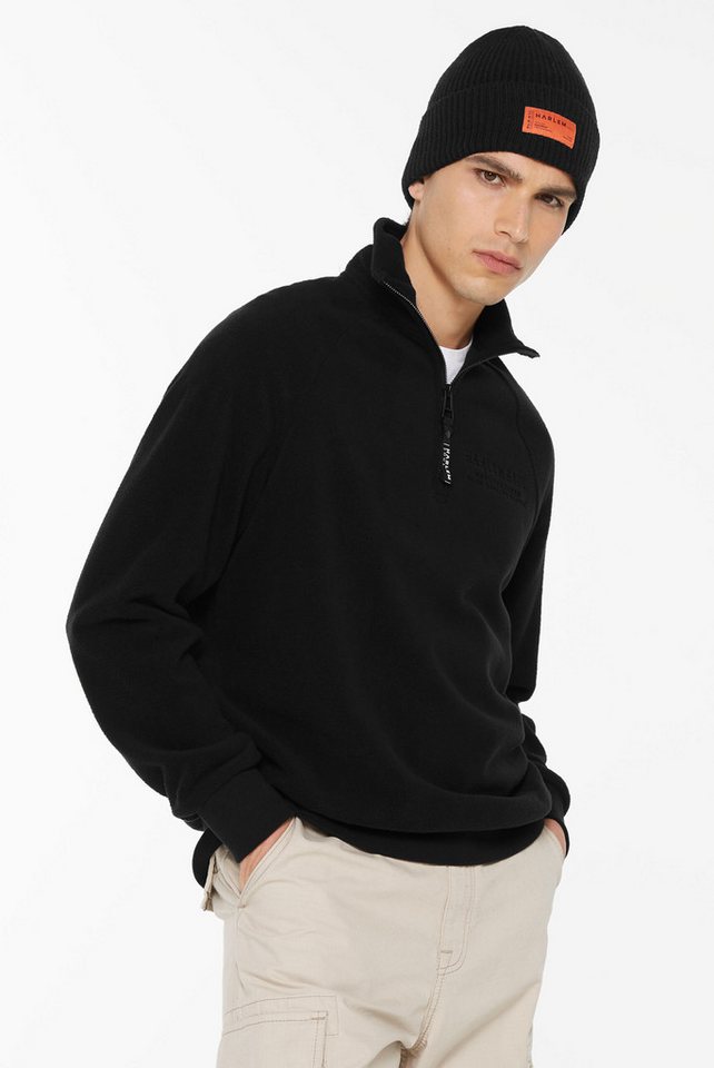 Harlem Soul Fleecepullover mit Rippbündchen von Harlem Soul