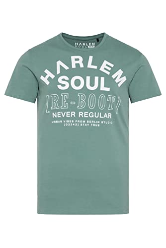 HARLEM SOUL Herren Mel-Bourne T-Shirt Printed Jade Green M von HARLEM SOUL