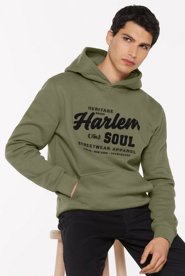 Harlem Soul Kapuzensweatshirt mit Frottee Lettern von Harlem Soul