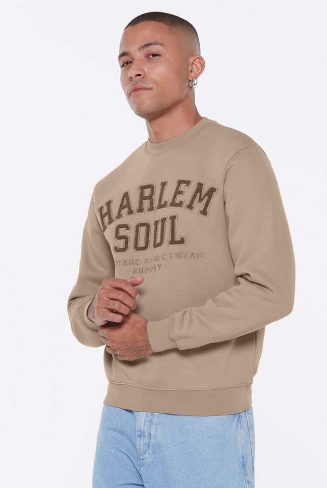 Harlem Soul Sweater mit Frottee Lettern von Harlem Soul