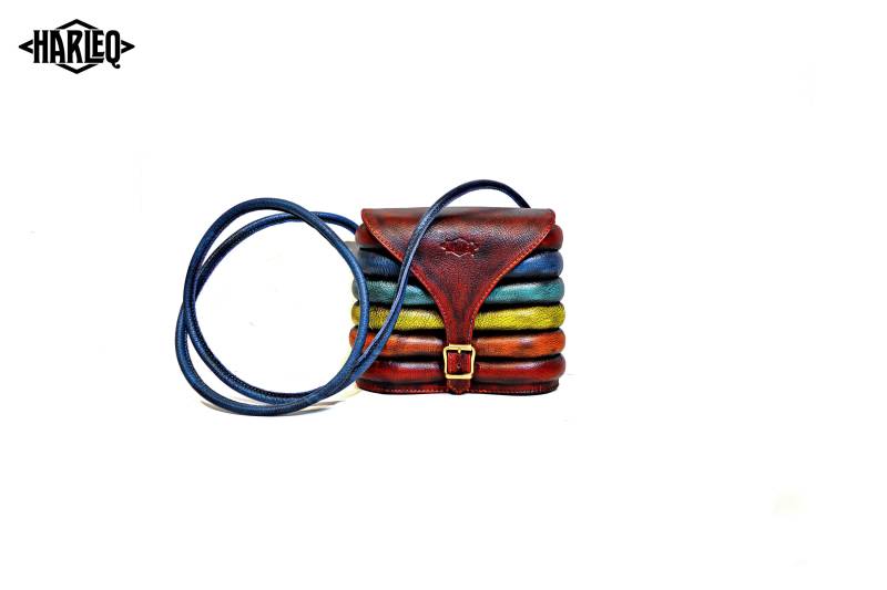 Patchwork Leder Designertasche Harleq Bunt von HarleqDesign