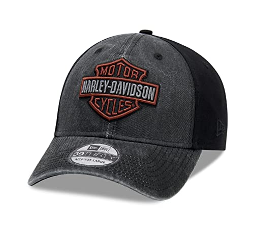 HARLEY-DAVIDSON Herren Baseballmütze Kappe Verwaschen Zweifarbiges Logo, M von HARLEY-DAVIDSON