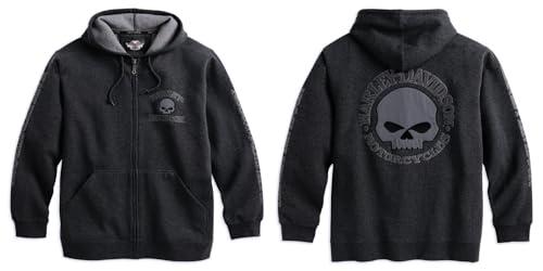 HARLEY-DAVIDSON Hooded Skull Sweatshirt Herren Hoodie, 99107-18VM, M von HARLEY-DAVIDSON