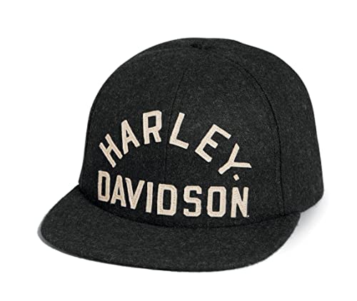 Harley-Davidson Herren Cappy Charcoal Grey Staple Unstructured Strapback Cap Baseball-Cap Biker Kappe Motorrad Basecap von Harley-Davidson