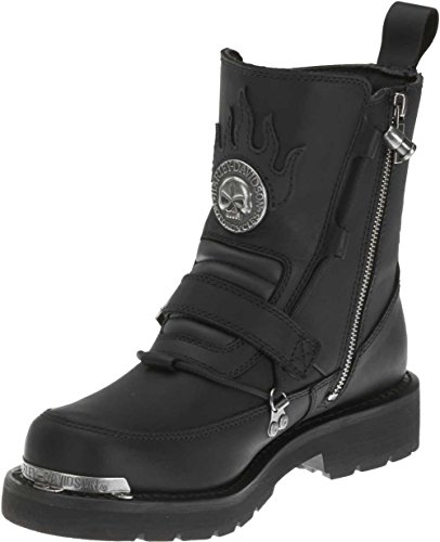 Harley-Davidson Herren Distortion Boot, Blk 20.3 cm Dbl Bkl-Totenkopf-Logo, 45 EU von Harley-Davidson