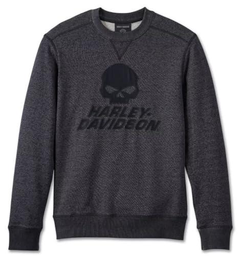 Harley-Davidson Herren Langarm-Shirt Willie G. Skull - Langärmliger Motorrad Sweater für Männer - Sweatshirt Totenkopf, L von Harley-Davidson