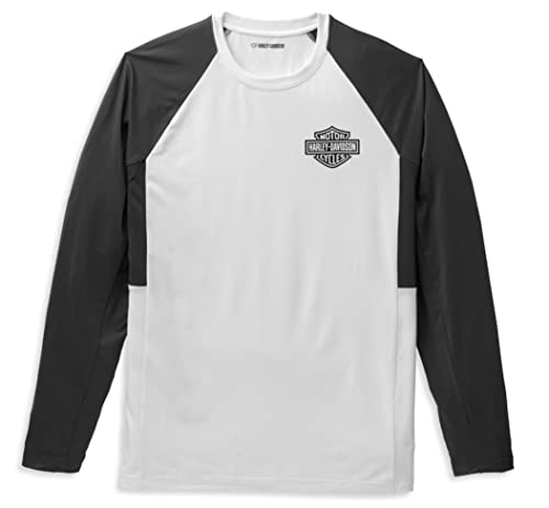 Harley-Davidson Herren Langarmshirt Bar&Shield Longsleeve Pullover Langärmliger Motorrad Sweater Männer Biker Sweatshirt, L von Harley-Davidson