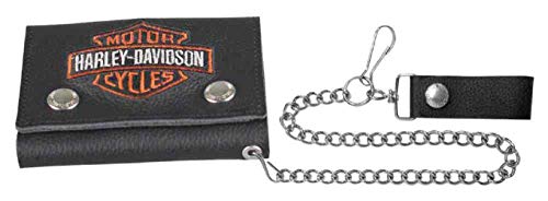 Harley-Davidson Men's Embroidered B&S Trucker Medium Biker Wallet XML4328-ORGBLK von Harley-Davidson