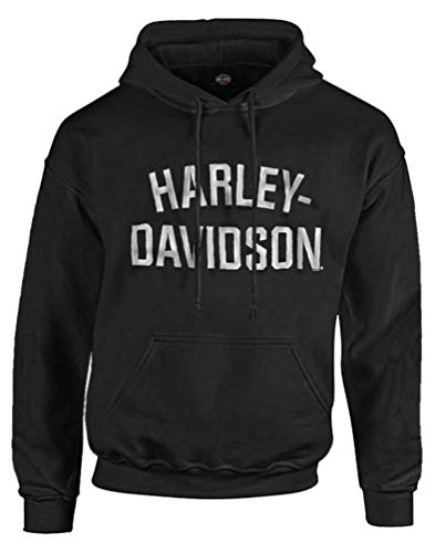 Harley-Davidson Men's Heritage Pullover Hooded Sweatshirt Hoodie 30296635 (L) Black von Harley-Davidson