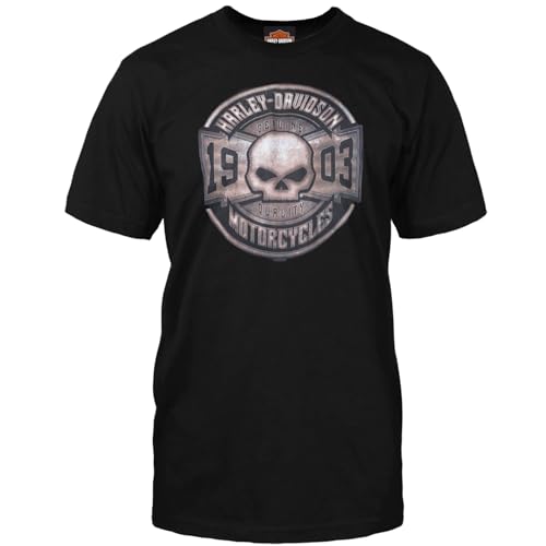 Harley-Davidson Militär - Herren T-Shirt Schwarz - USAG Grafenwohr | Rust Chrome, Schwarz, 3X-Groß von Harley-Davidson