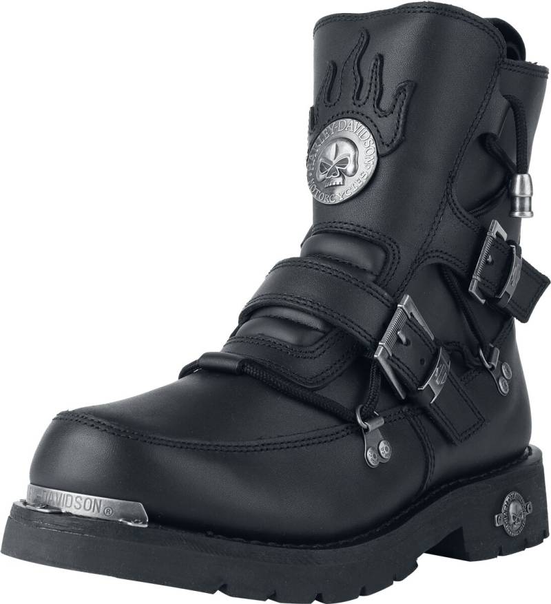 Harley-Davidson - Rockabilly Bikerboot - Distortion - EU40 bis EU46 - für Männer - Größe EU45 - schwarz von Harley-Davidson