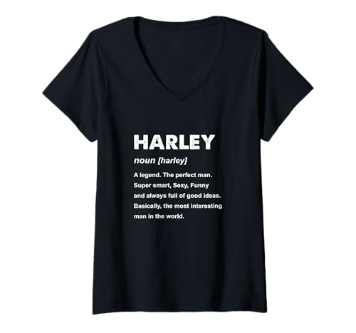 Damen Harley-Name T-Shirt mit V-Ausschnitt Damen Harley-Name T-Shirt mit V-Ausschnitt von Harley Name Shirts & Gifts