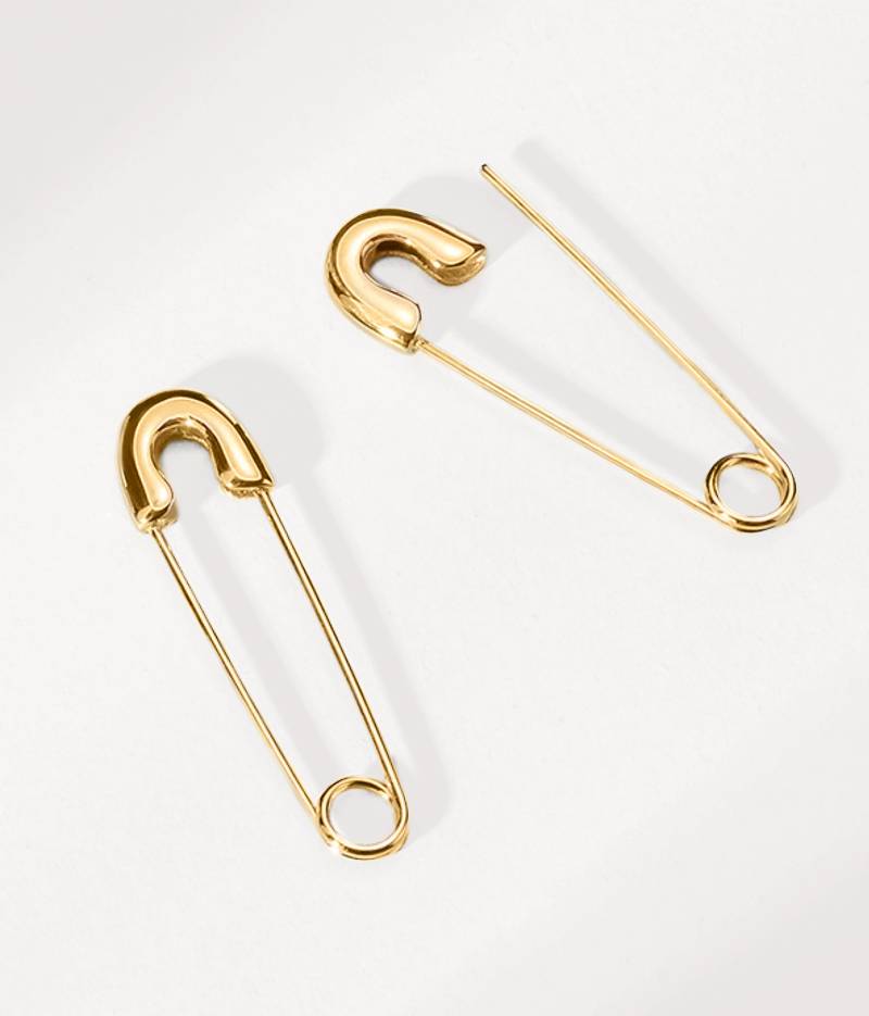 Sicherheitsnadel Ohrringe. Hypoallergener Edelstahl. Gold, Silber, Rosegold. Punk, Retro, Minimale Creolen Sicherheitsnadel Ohrringe. Hypoallergener Edelstahl. Gold, Silber, Rosegold. Punk, Retro, Minimale Creolen von HarleyJewelry