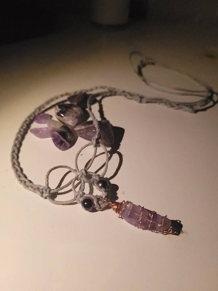 Amethyst Halskette Mit Anhänger Amethyst Halskette Mit Anhänger von HarmonicElements