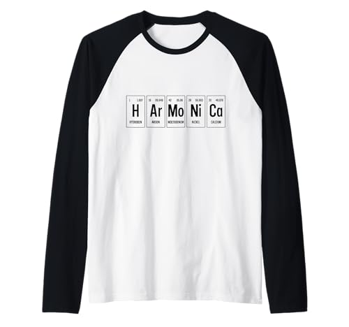Herren Mundharmonika Player Periodic Elements Blues Music Harmonicist Raglan Herren Mundharmonika Player Periodic Elements Blues Music Harmonicist Raglan von Harmonica Player Apparel & Gifts