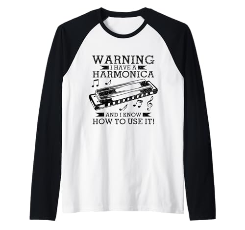 Herren Mundharmonika-Spieler Lustig Vintage Blues Musik Harmoniker Raglan Herren Mundharmonika-Spieler Lustig Vintage Blues Musik Harmoniker Raglan von Harmonica Player Apparel & Gifts