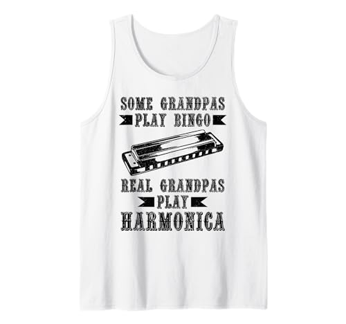 Herren Mundharmonika-Spieler Lustig Vintage Blues Musik Harmoniker Tank Top Herren Mundharmonika-Spieler Lustig Vintage Blues Musik Harmoniker Tank Top von Harmonica Player Apparel & Gifts