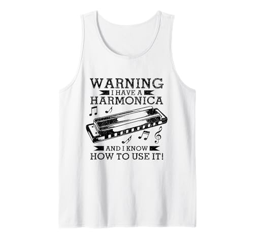 Herren Mundharmonika-Spieler Lustig Vintage Blues Musik Harmoniker Tank Top Herren Mundharmonika-Spieler Lustig Vintage Blues Musik Harmoniker Tank Top von Harmonica Player Apparel & Gifts