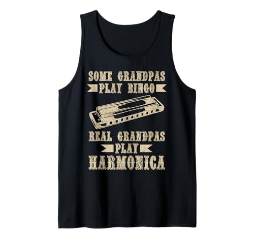 Herren Mundharmonika-Spieler Lustig Vintage Blues Musik Harmoniker Tank Top Herren Mundharmonika-Spieler Lustig Vintage Blues Musik Harmoniker Tank Top von Harmonica Player Apparel & Gifts