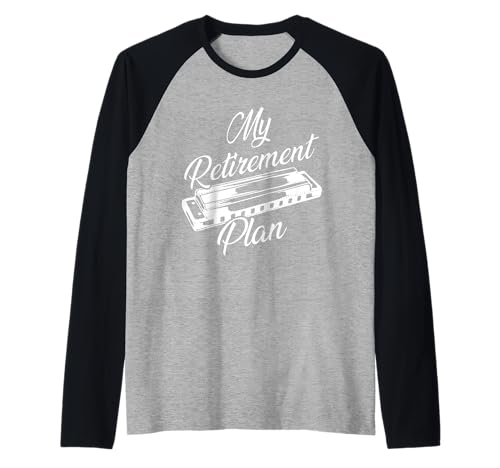 Herren Mundharmonika-Spieler Ruhestandsplan Blues Music Harmonicist Raglan Herren Mundharmonika-Spieler Ruhestandsplan Blues Music Harmonicist Raglan von Harmonica Player Apparel & Gifts