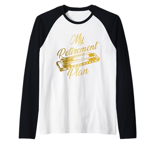 Herren Mundharmonika-Spieler Ruhestandsplan Blues Music Harmonicist Raglan Herren Mundharmonika-Spieler Ruhestandsplan Blues Music Harmonicist Raglan von Harmonica Player Apparel & Gifts