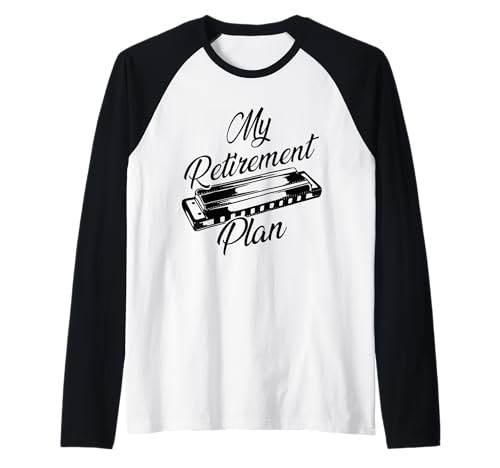 Herren Mundharmonika-Spieler Ruhestandsplan Blues Music Harmonicist Raglan Herren Mundharmonika-Spieler Ruhestandsplan Blues Music Harmonicist Raglan von Harmonica Player Apparel & Gifts