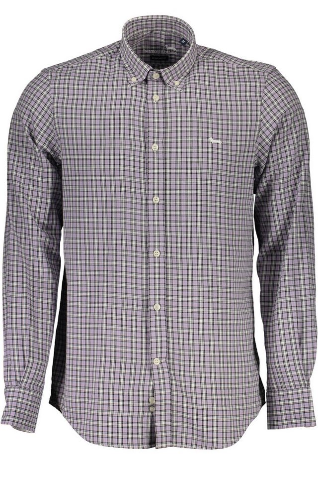 Harmont & Blaine Langarmhemd Violettes Herrenhemd: Regular Fit, Button-Down, Kontrastdetails von Harmont & Blaine