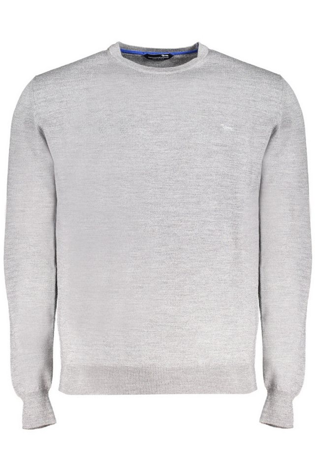 Harmont & Blaine Strickpullover Grauer Herrenpullover aus Jersey mit Rundhals und Stickerei-Detail Harmont & Blaine Strickpullover Grauer Herrenpullover aus Jersey mit Rundhals und Stickerei-Detail von Harmont & Blaine