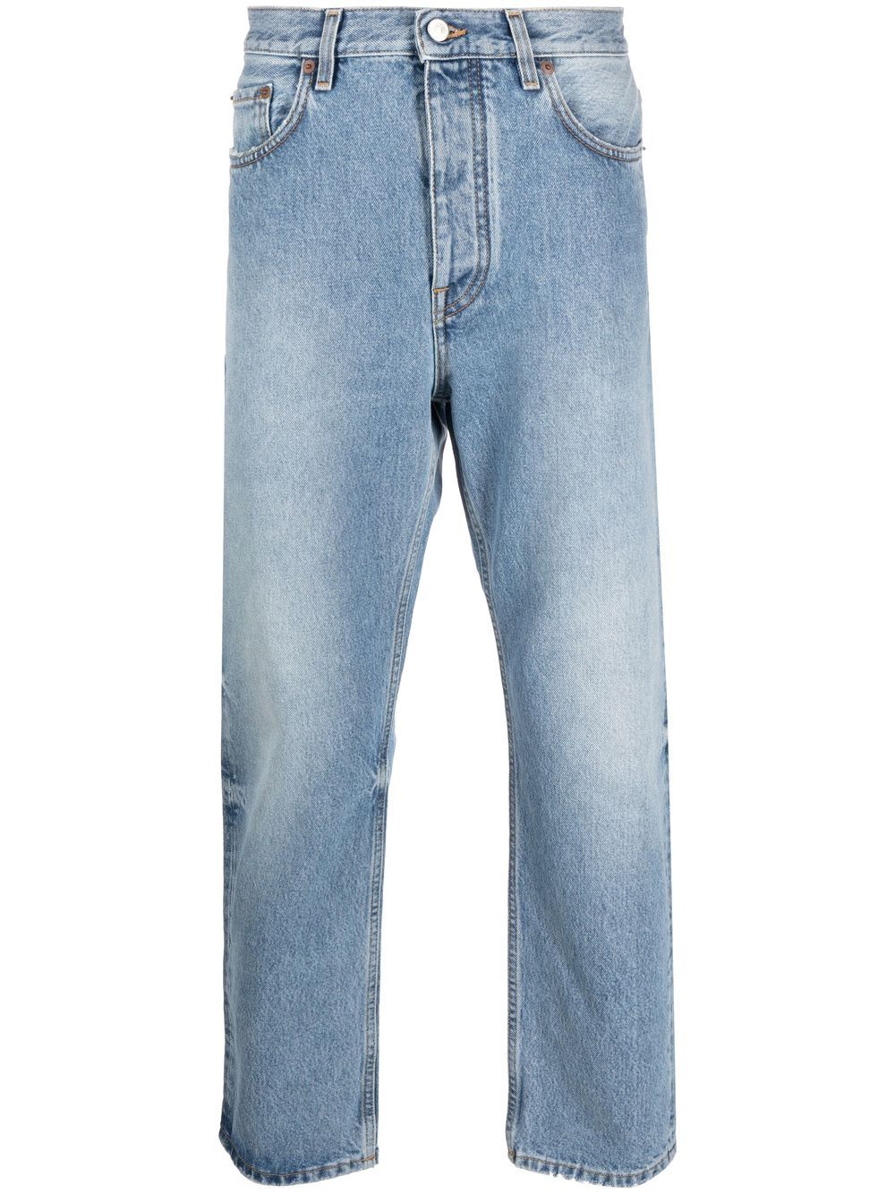 Harmony Paris Halbhohe Straight-Leg-Jeans - Blau von Harmony Paris