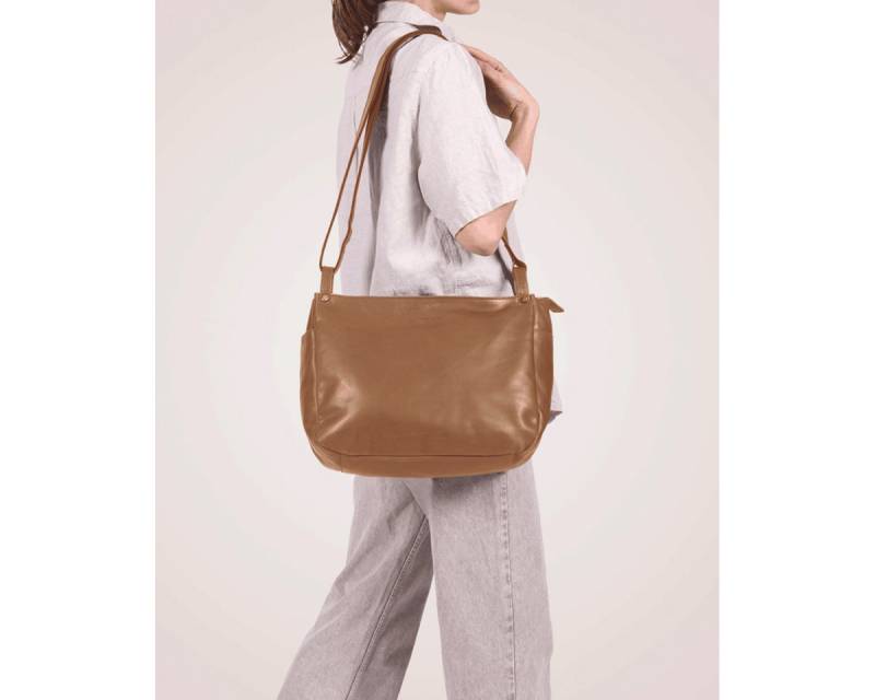 Harold's Abendtasche Crossbag, camelbraun. von Harold's