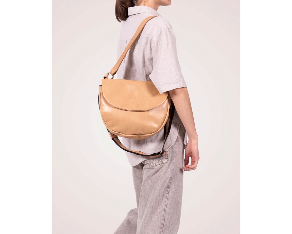 Harold's Abendtasche Lederhandtasche, camelbraun. von Harold's