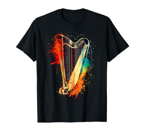 Harfe für Männer, Frauen und Kinder T-Shirt Harfe für Männer, Frauen und Kinder T-Shirt von Harp instrument kids, women, men musician
