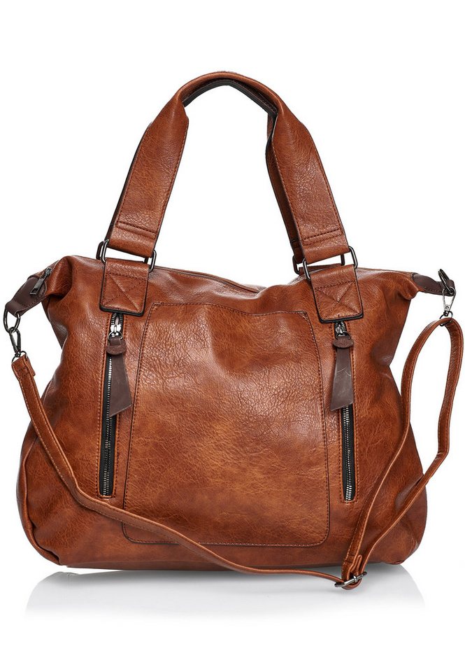 Harpa Henkeltasche ASTER (1-tlg), mit dekorativen Reißverschlussfächern auf der Vorderseite von Harpa