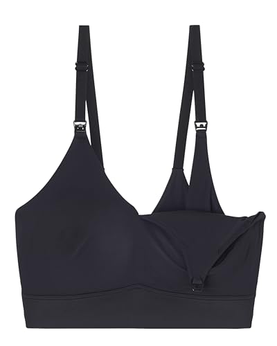Harper wilde Bliss Stillbralette - Ultraweich & Leicht mit Verstellbaren Trägern - Stützender Schwangerschafts-BH - Schwarz, Schwarz, XXX-Large von Harper wilde