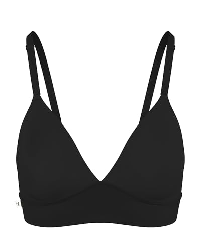 Harper Wilde Bliss Triangel Bralette - Ultraweicher leichter Bralette für Frauen ohne Cups, ohne Bügel, ohne Polsterung, Schwarz, X-Small von Harper wilde