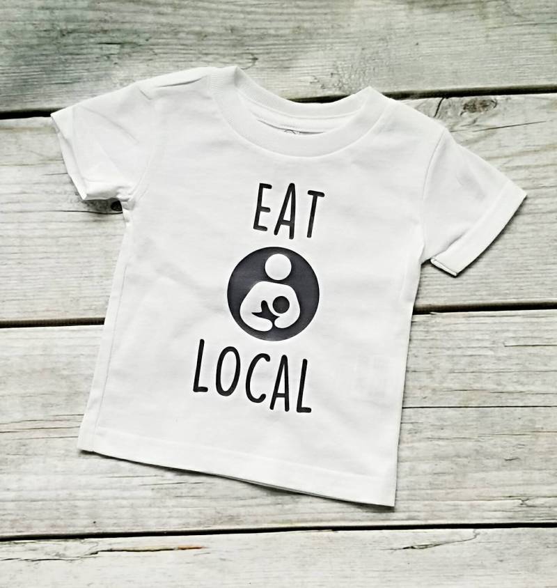 Eat Local Baby Shirt/Stillshirt Crunchy Normalize Stillzeit Muttermilch von HarperRoseBoutique