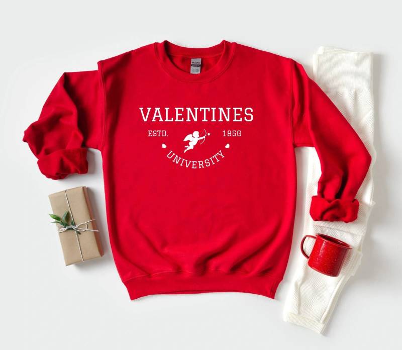Valentines Sweatshirt - University Valentinstagspullover Crewneck Cupid Valentinstagsshirt von HarperTees