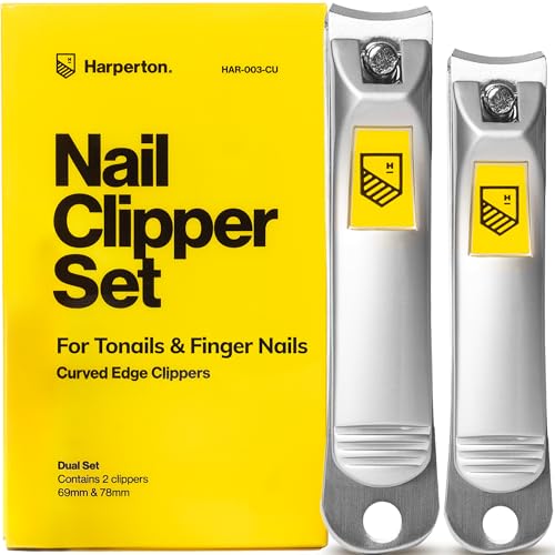 Harperton Klipit Nagelknipser-Set – Fingernagel + Zehennagel – Edelstahl Finger Nagelknipser Cutter für Männer Frauen Harperton Klipit Nagelknipser-Set – Fingernagel + Zehennagel – Edelstahl Finger Nagelknipser Cutter für Männer Frauen von Harperton