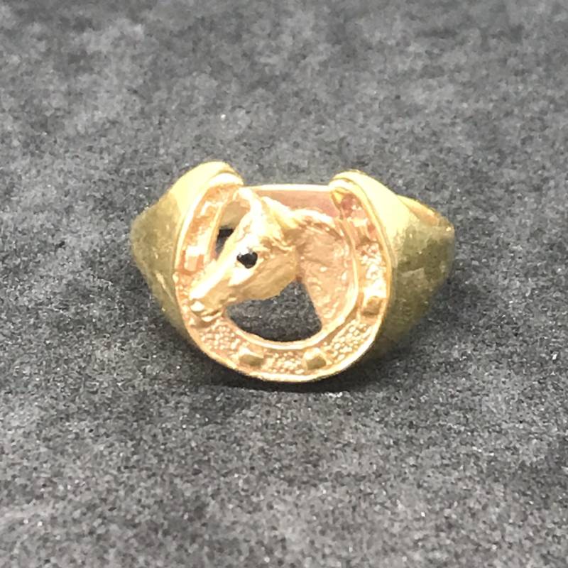Pferdekopf Im Hufeisenring | 9Ct Gold von HarrietGlenCreations