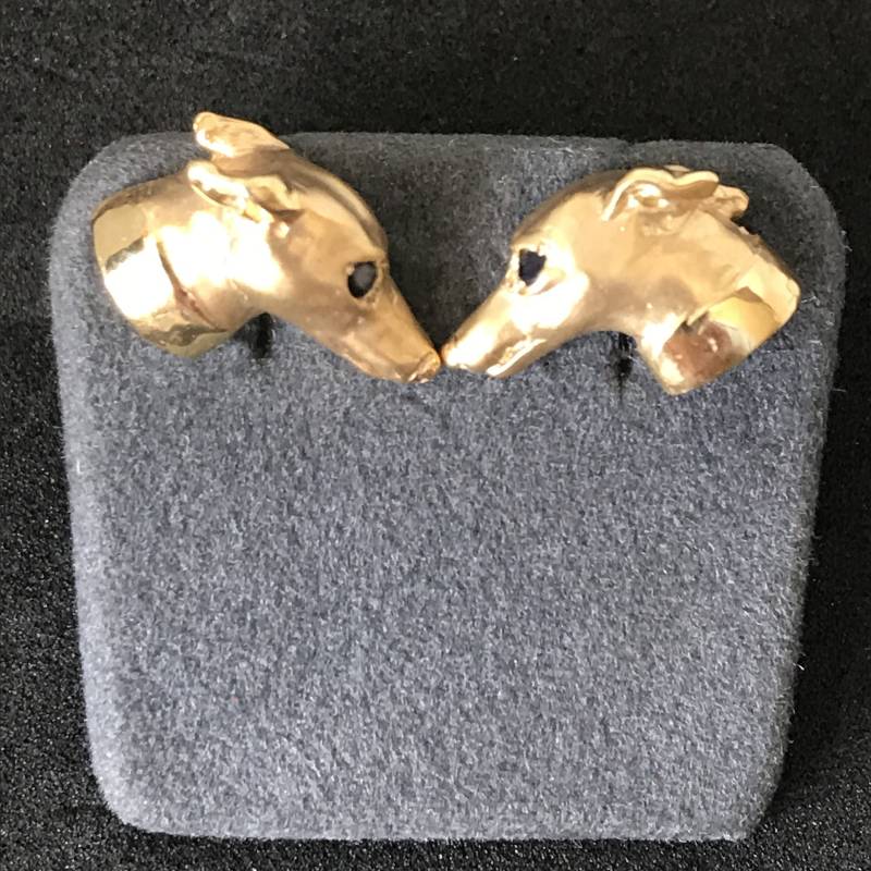 Whippet/Greyhound Ohrringe | 9Ct Gold von HarrietGlenCreations