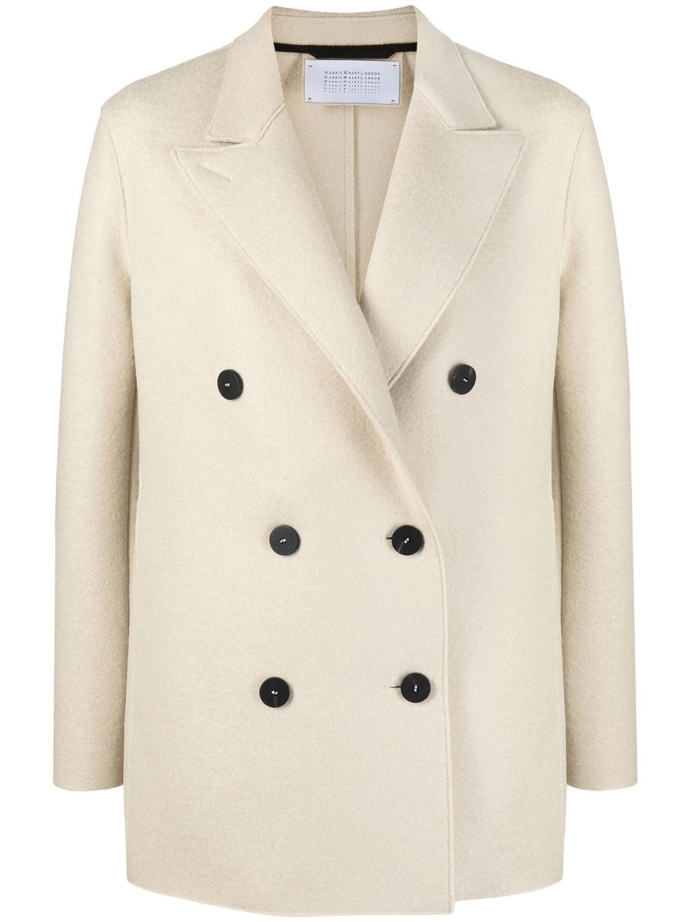 Harris Wharf London Doppelreihiger Blazer mit steigendem Revers - Nude von Harris Wharf London