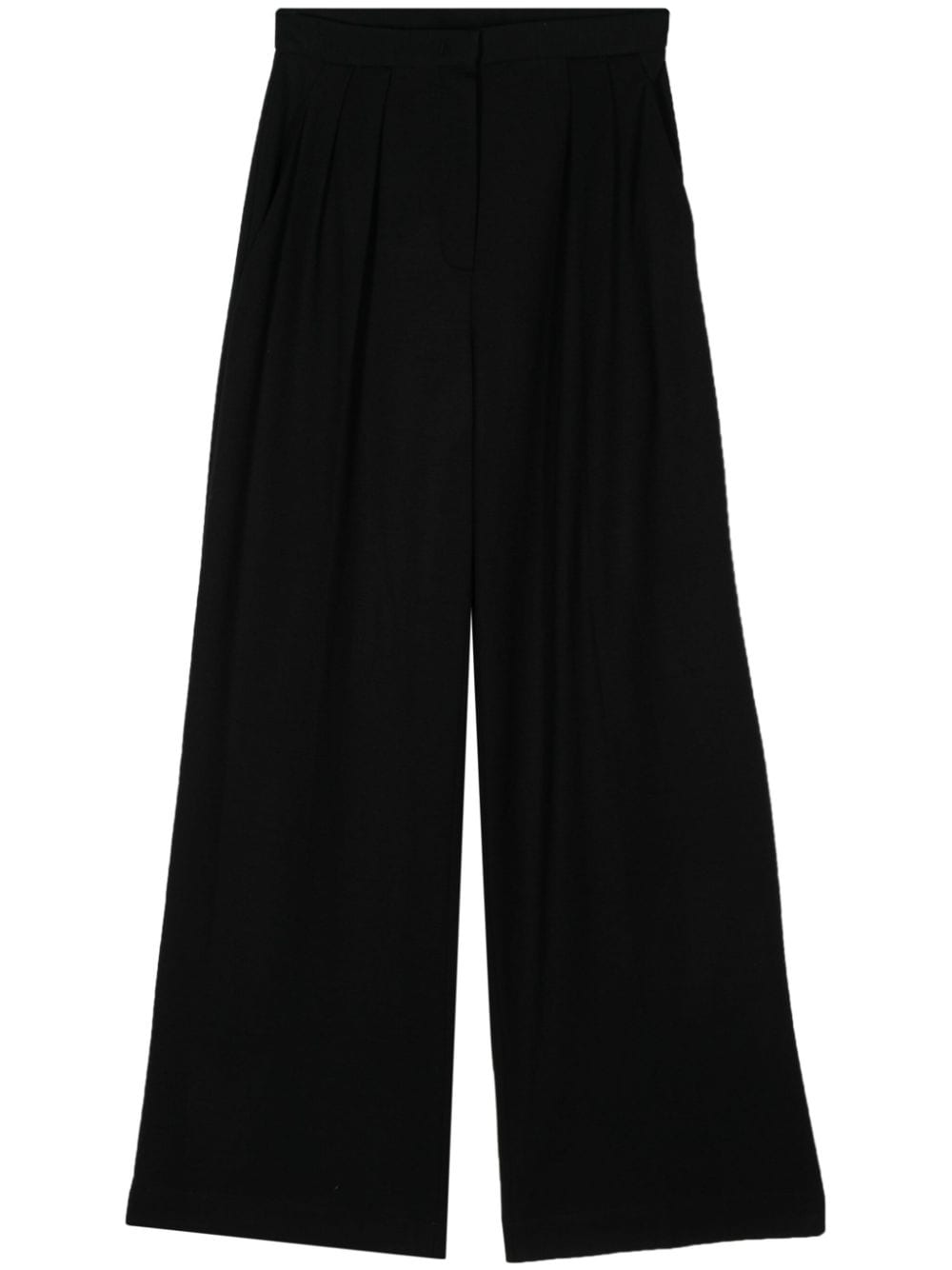 Harris Wharf London Wide-Leg-Hose mit Faltendetail - Schwarz von Harris Wharf London