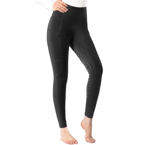 Harrison Howard Damen-REIT-Leggings mit Silikongriff, hohe Taille, volle Sitzfläche, Schwarz:, S von Harrison Howard