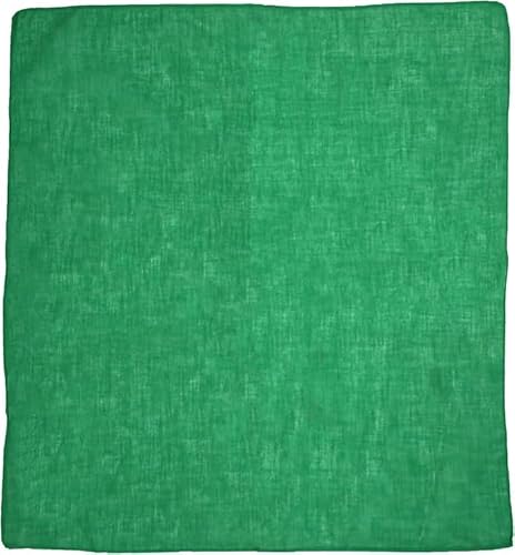 Harrista Unisex Bandana grün 100% Baumwolle Handgelenk Wrap Halstuch Kopftuch Halstuch oder Handgelenkbandage, grün, L von Harrista