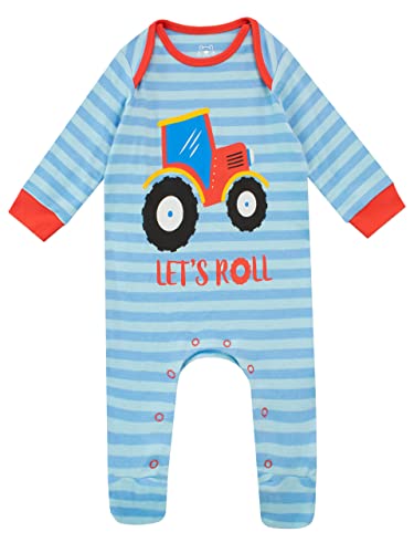 Harry Bear Baby Schlafstrampler Traktor Blau 56-68 von Harry Bear