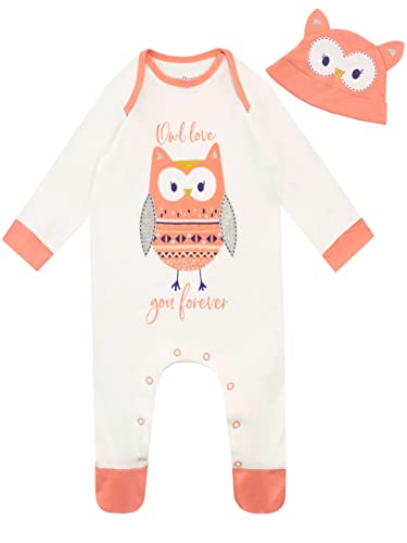 Harry Bear Baby Schlafstrampler und Hut Eule Weiß 80 von Harry Bear