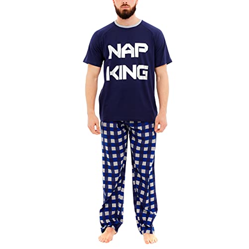 Harry Bear Herren Schlafanzug Nap King Blau Large von Harry Bear