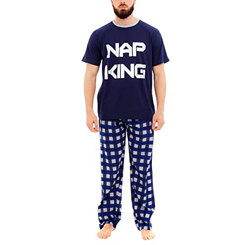 Harry Bear Herren Schlafanzug Nap King Blau Small von Harry Bear