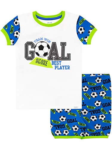 Harry Bear Jungen Fußball Schlafanzug Kurz Blau 104 von Harry Bear