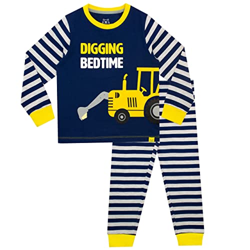 Harry Bear Jungen Schlafanzug Digger Blau 92 von Harry Bear